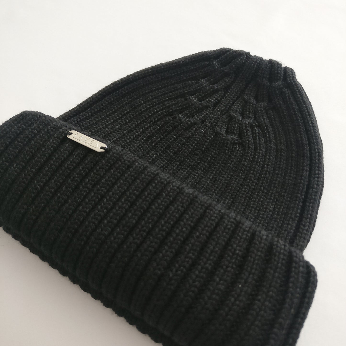 Mens black beanie