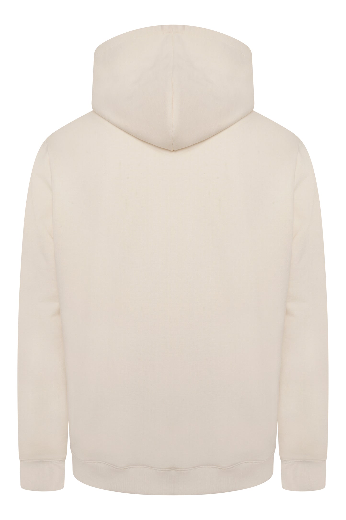 Logo-Embroidered Cream Hoodie