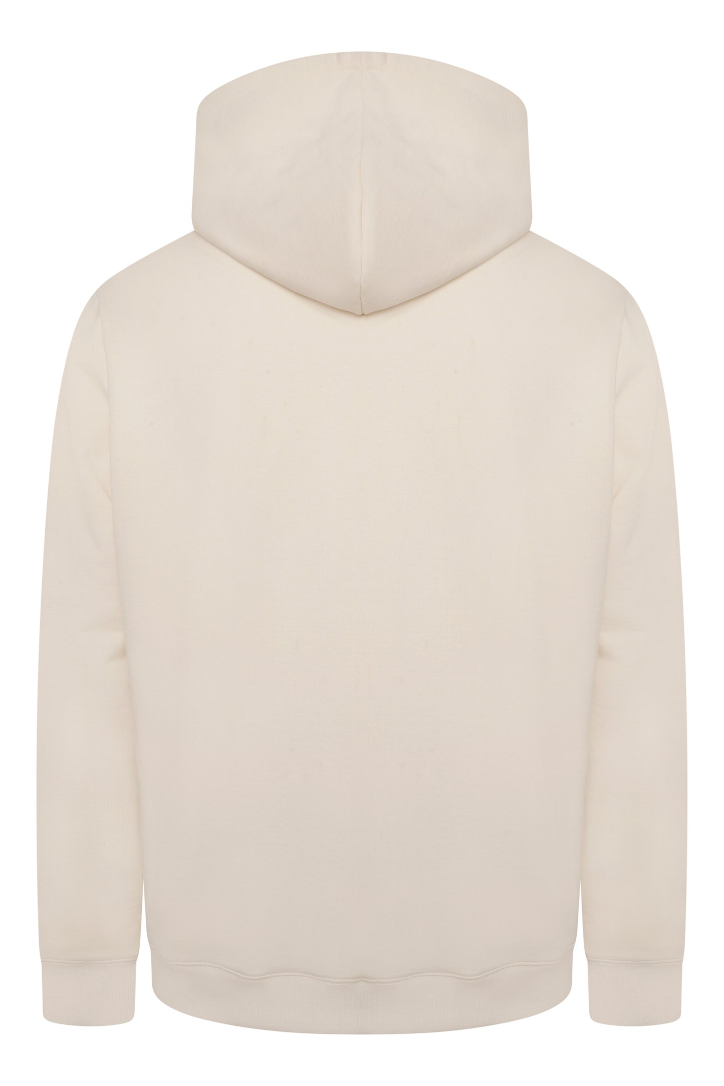 Logo-Embroidered Cream Hoodie