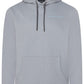 Front view of British-made grey hoodie with subtle RAVEN ROCK chest logo – RAVEN ROCK x Nerone collaboration