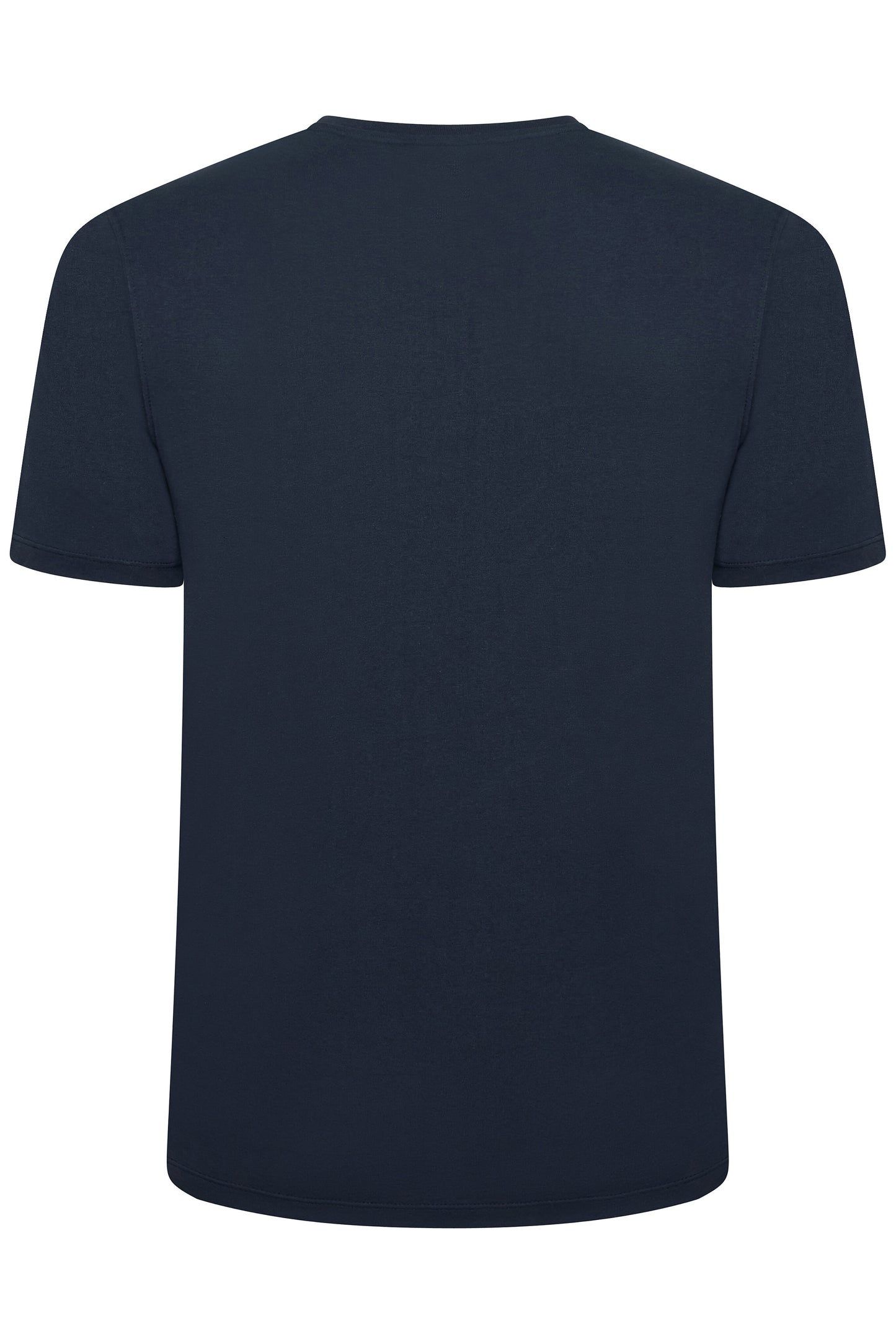 back of navy blue t-shirt