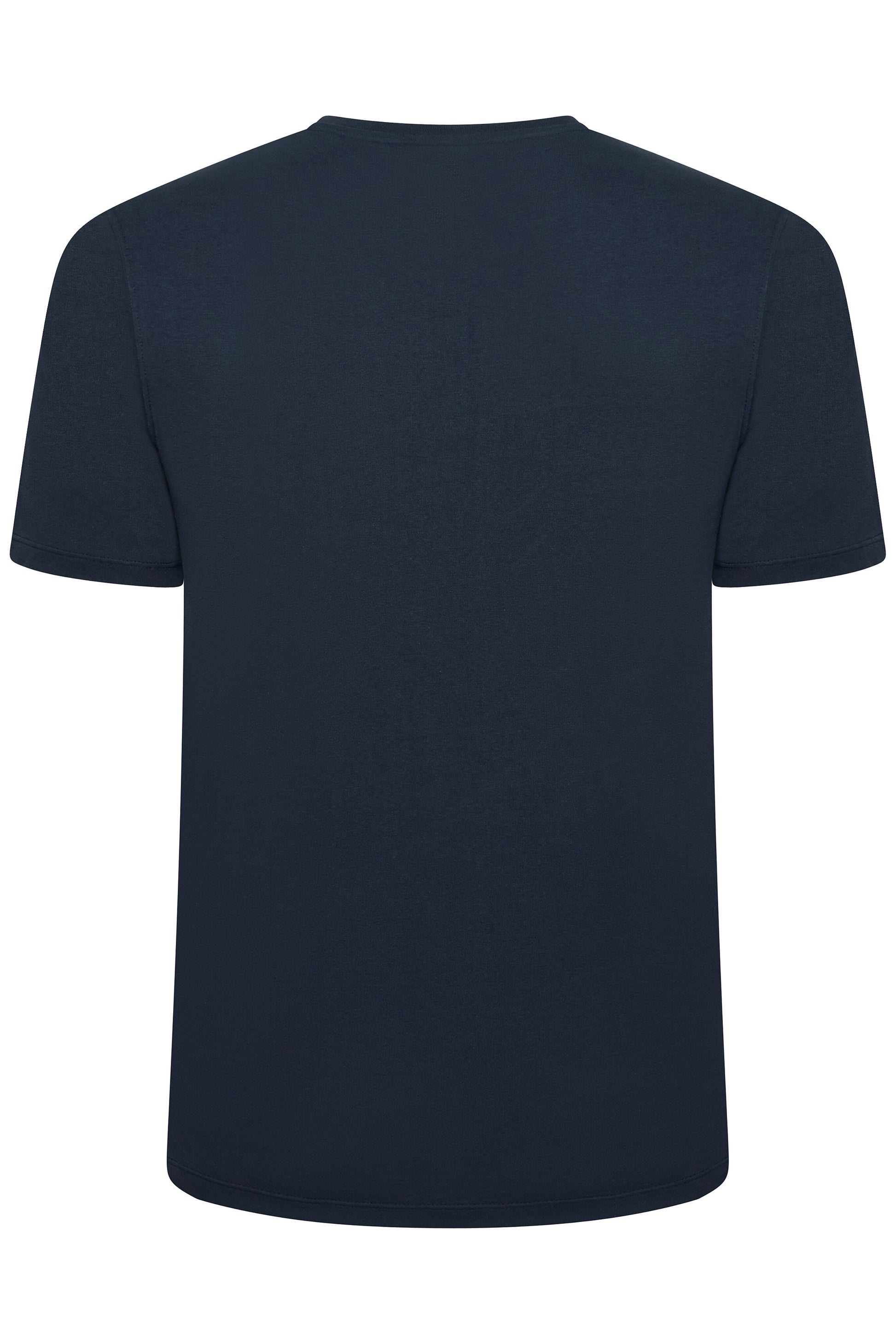 back of navy blue t-shirt