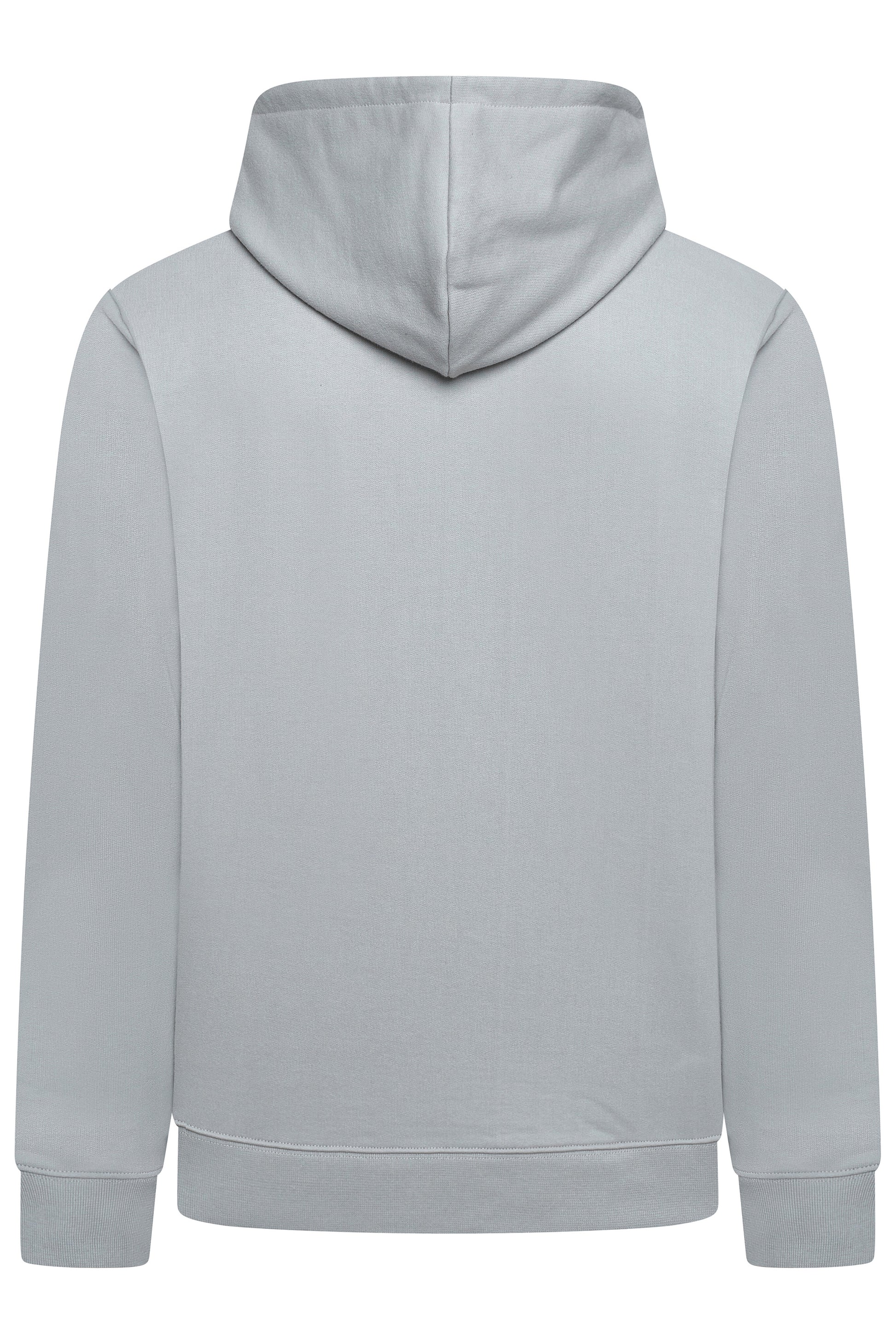 Men's Grey hoodie shown from the back on a white background