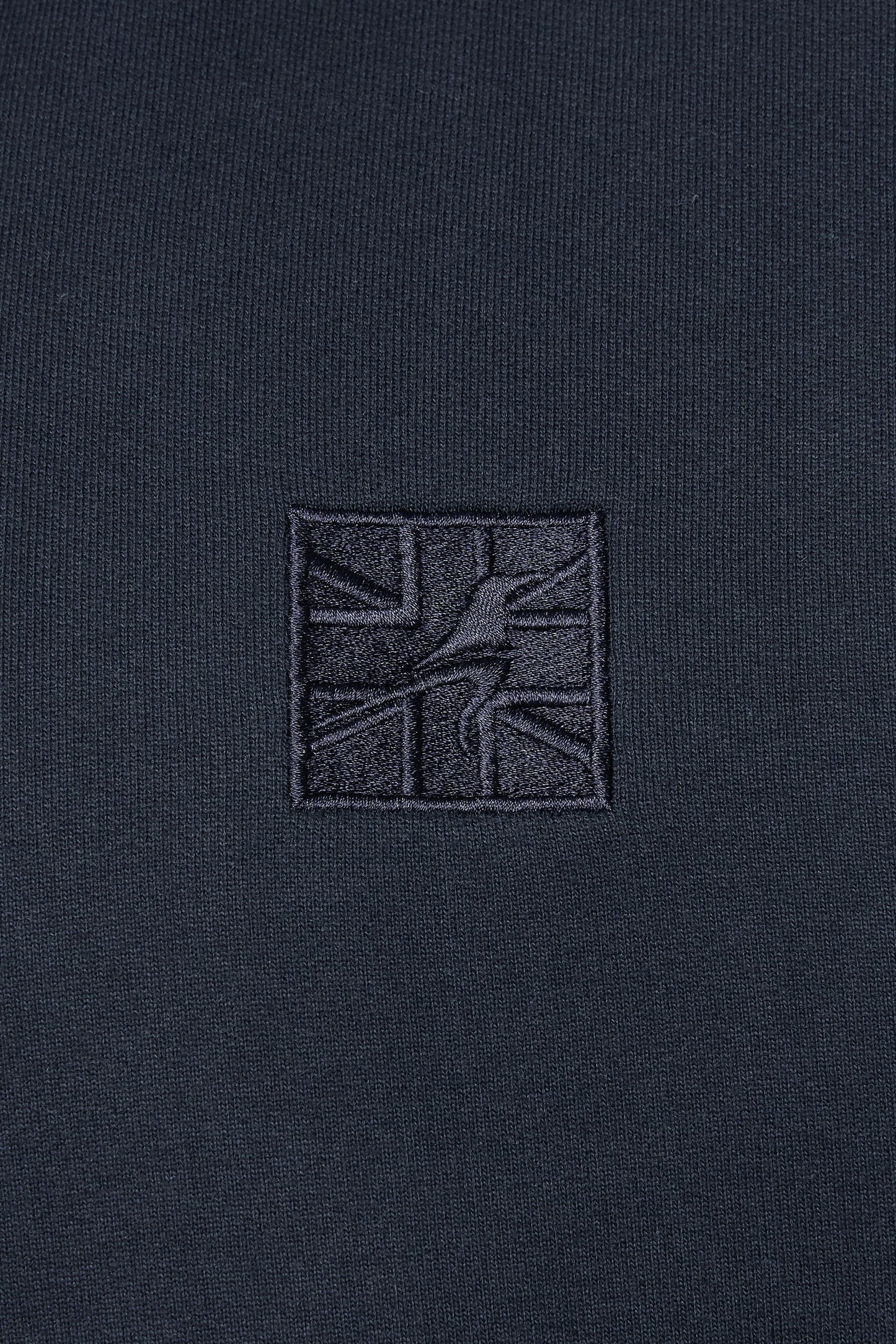 embroidered navy union jack with RAVEN ROCK logo 