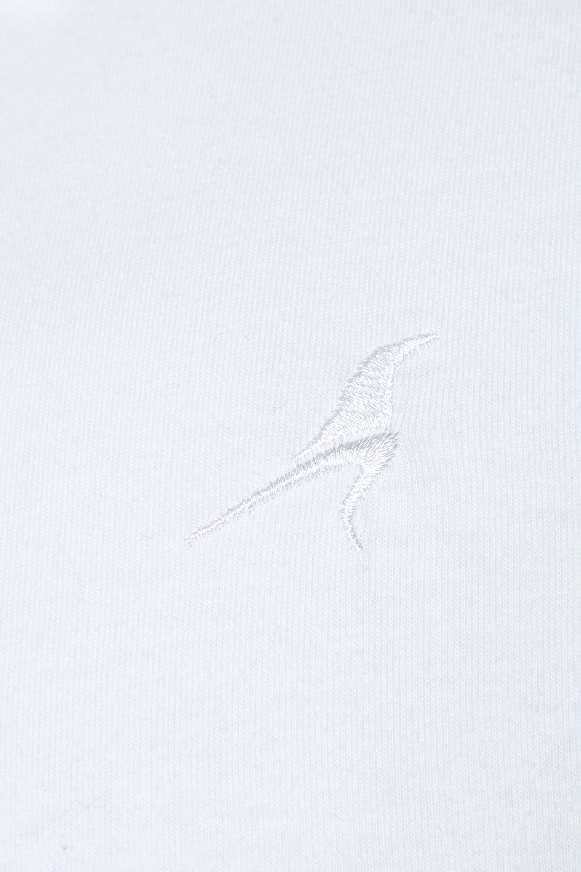 White polo with white embroidery