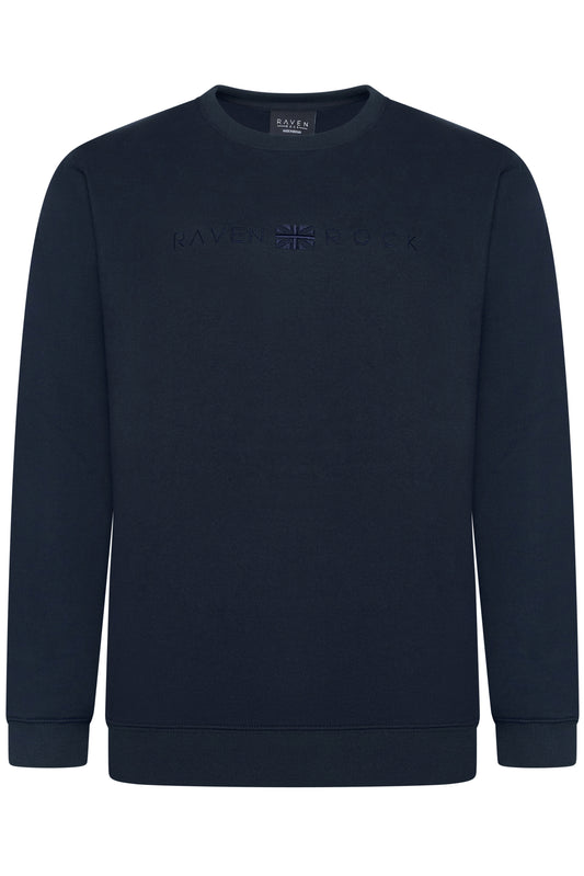 Embroidered Navy Sweatshirt