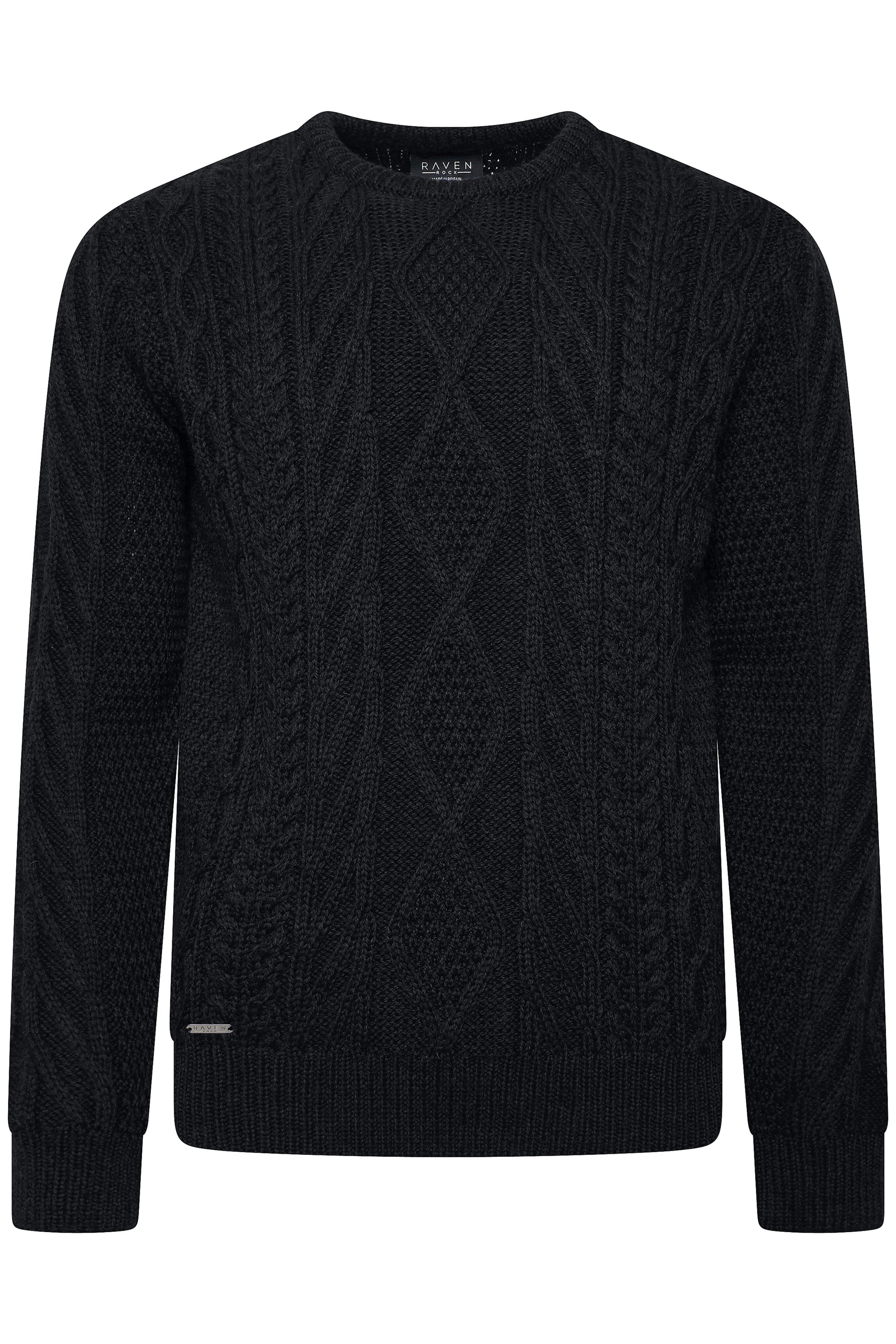 Black cable knit sweater 