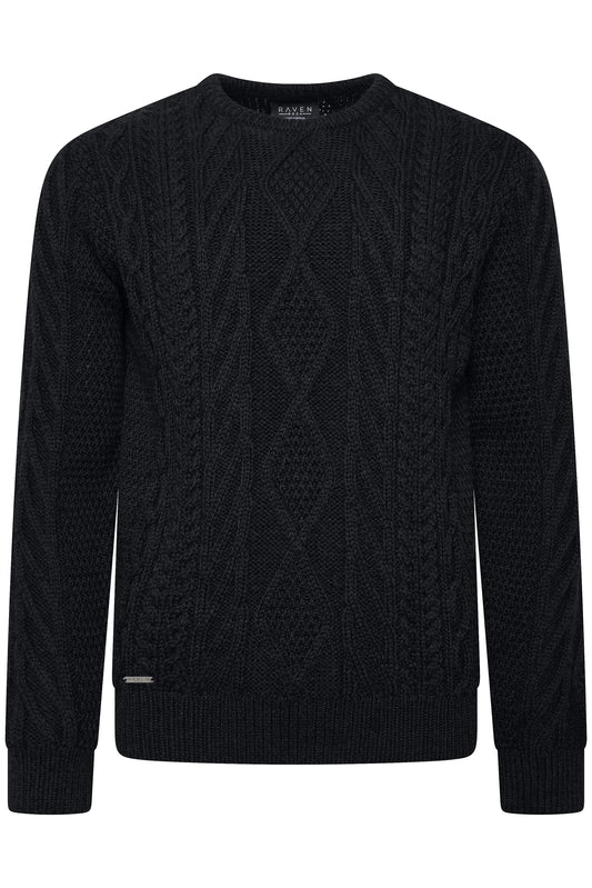 Black cable knit sweater 