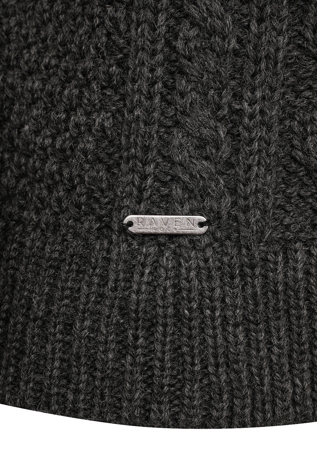 Mens Grey Aran Jumper Merino Wool Aran Jumper Made In Britain