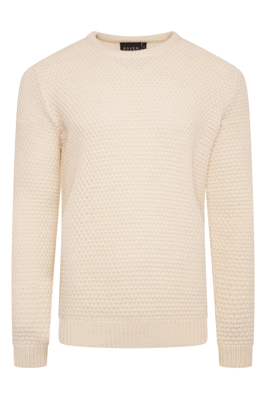 Mens Chunky Wool Jumper | Moss Stitch Jumper | Made In Britain – RAVEN ...