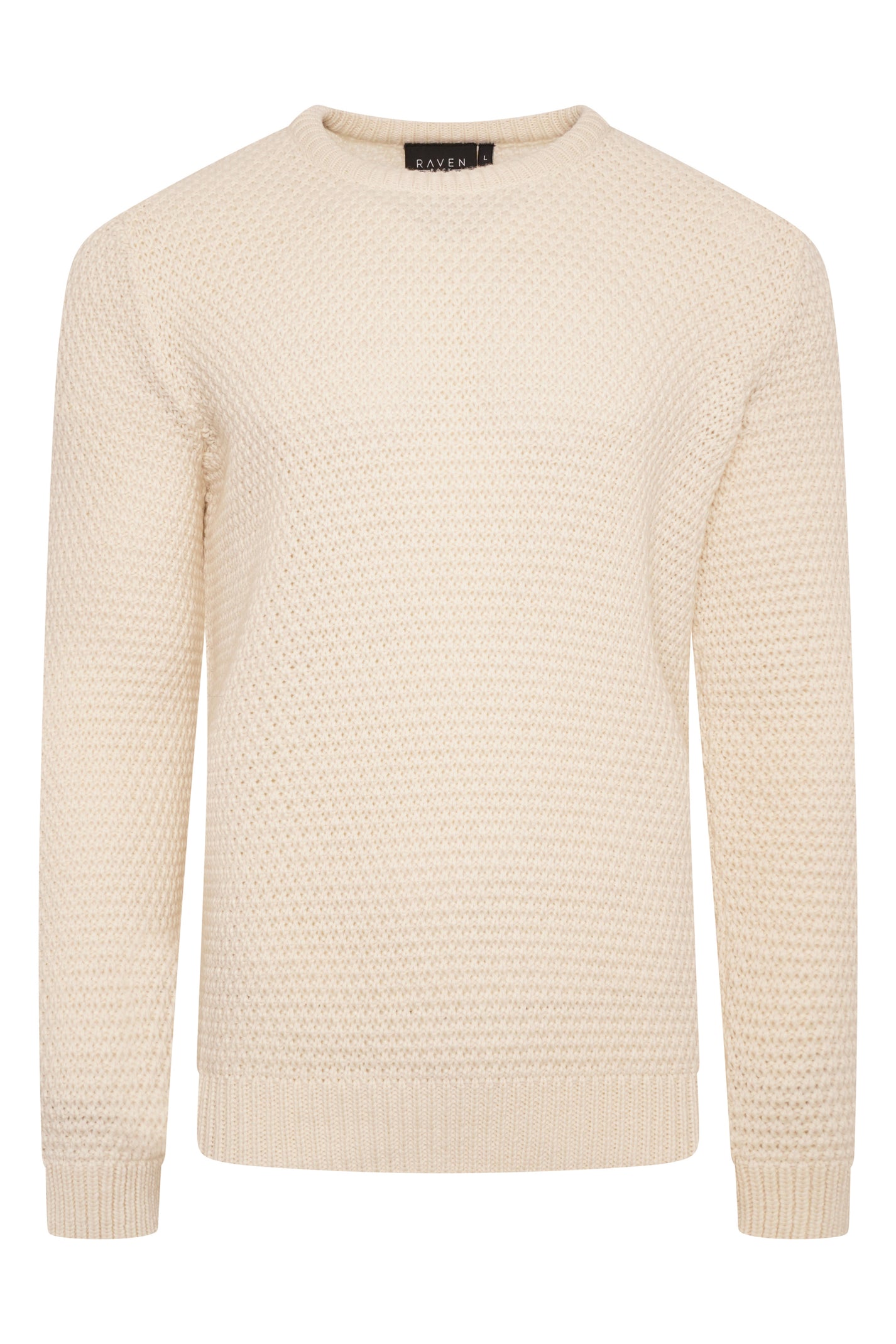 Mens Chunky Wool Jumper | Moss Stitch Jumper | Made In Britain – RAVEN ...